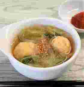 鶏団子と春雨の柚子胡椒スープ