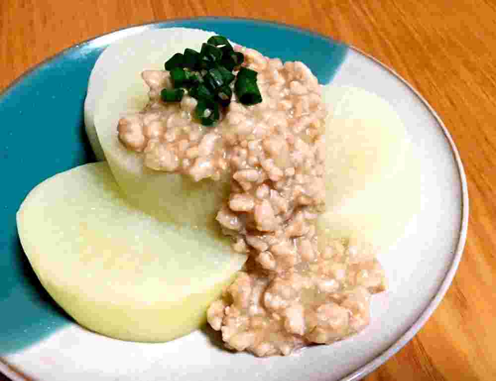 ふろふき大根ひき肉の鶏そぼろあんかけ
