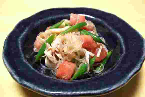 鶏ささ身と春雨の中華風酢の物