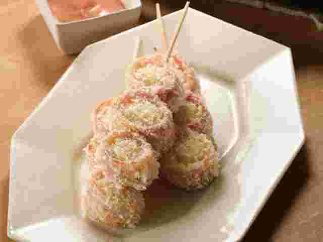 うずらベーコン串フライ