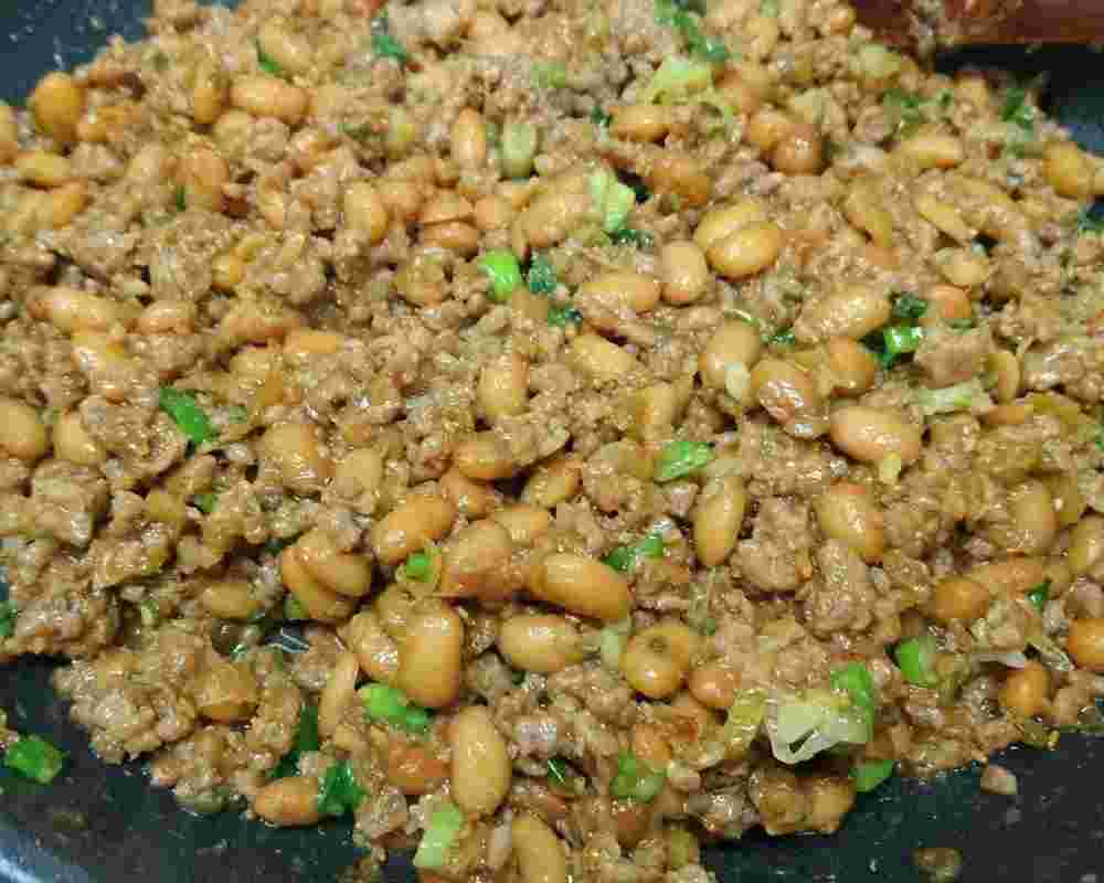 ひき肉を使った肉味噌大豆のレシピ