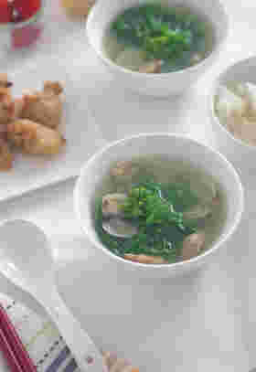 菜の花とあさりのスープ