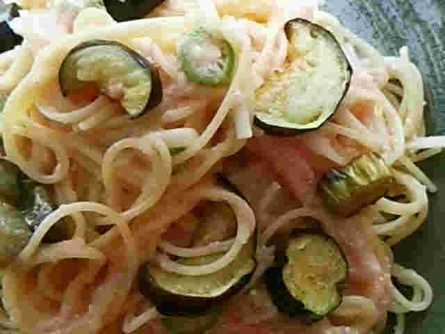 長芋と明太子のパスタ
