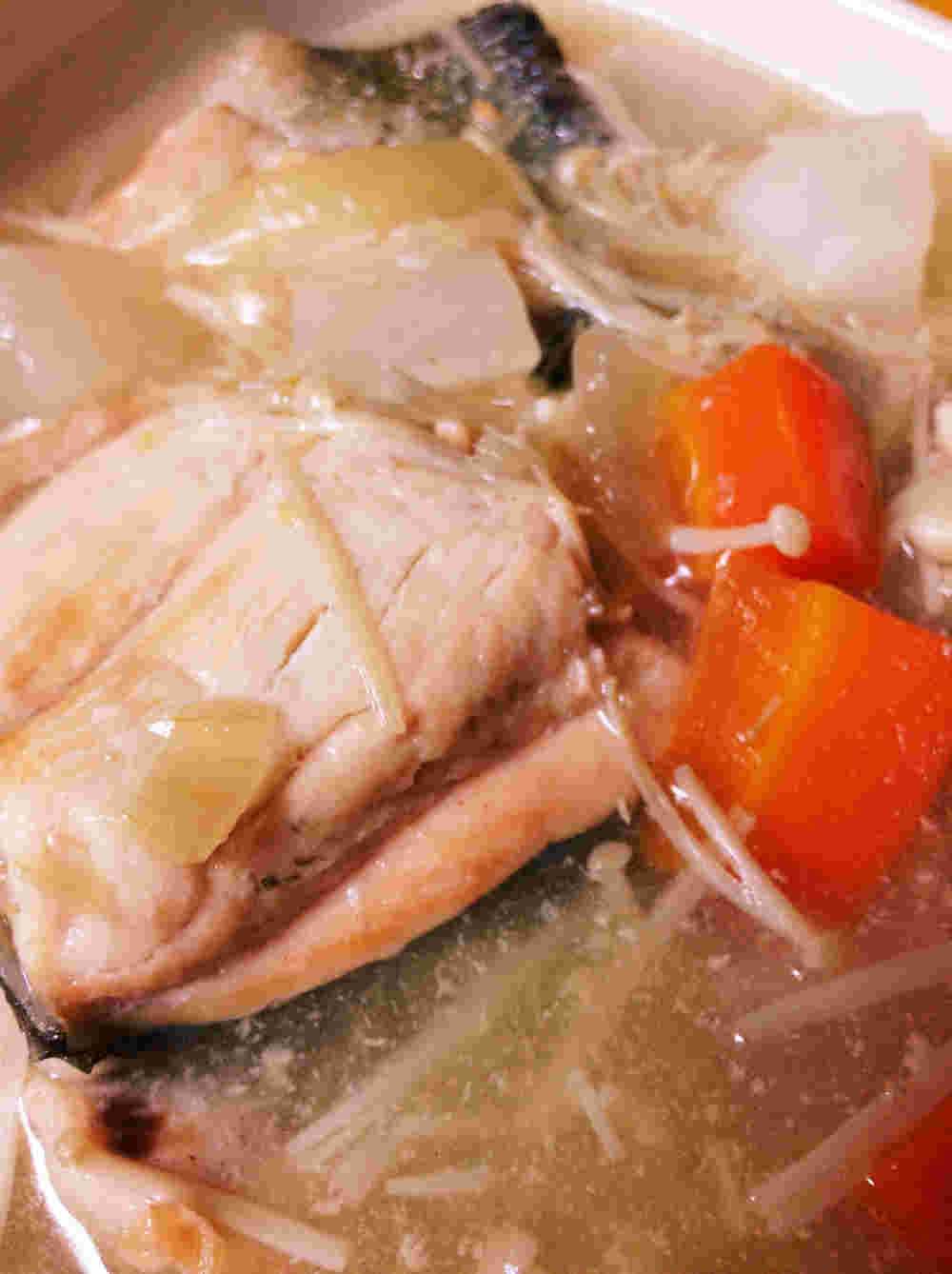 簡単なレシピで作る鮭カマのあんかけ煮