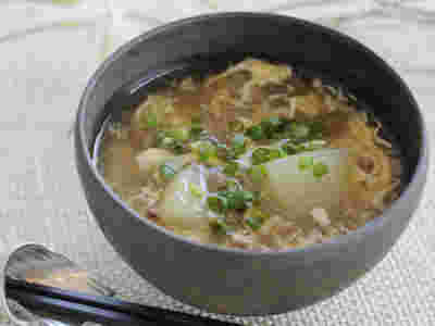 冬瓜とひき肉の和風スープ