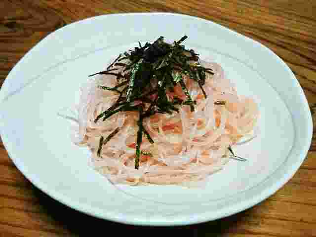 明太子の春雨パスタ