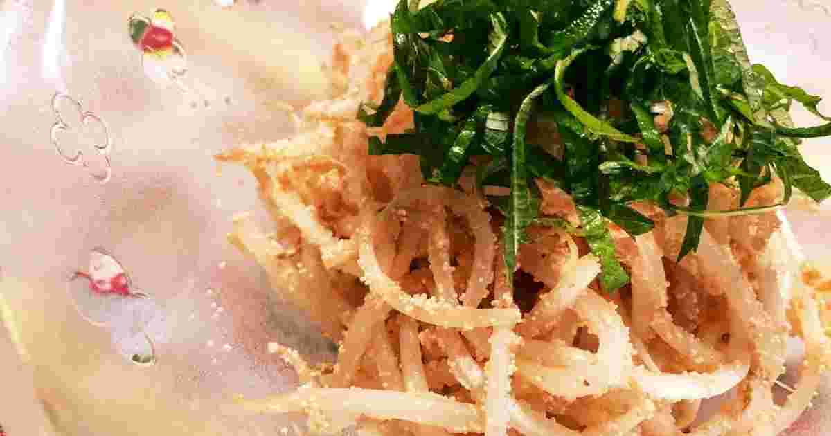 もやしと明太子の炒め物
