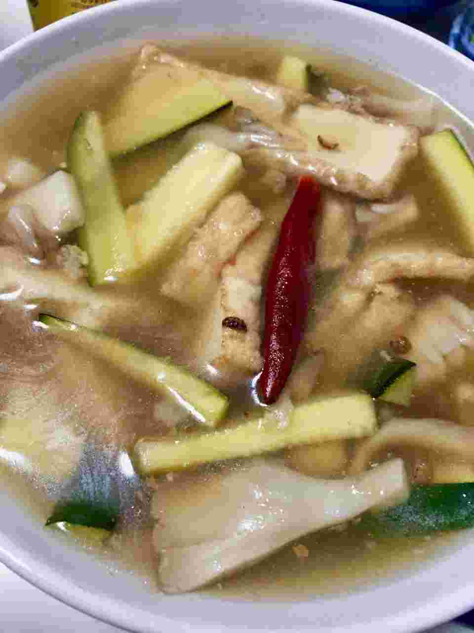 ズッキーニと舞茸と厚揚げのあんかけスープ