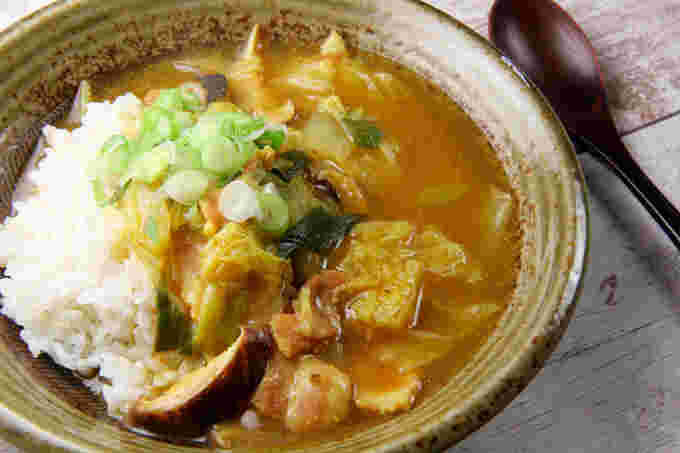 白菜とベーコンの和風カレー