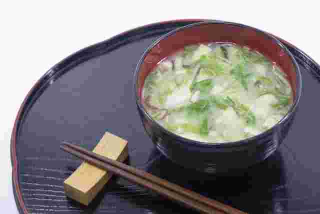 水菜の白味噌汁
