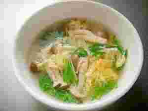 しめじと水菜の卵スープ