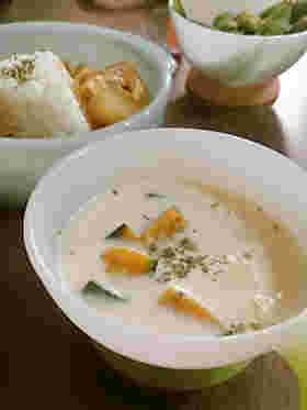 かぼちゃと大根の豆乳スープのレシピ