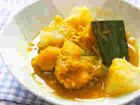 かぼちゃと大根のごま生姜煮のレシピ