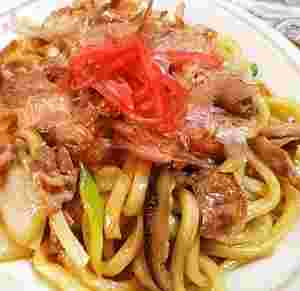 めんつゆで作る焼きうどん