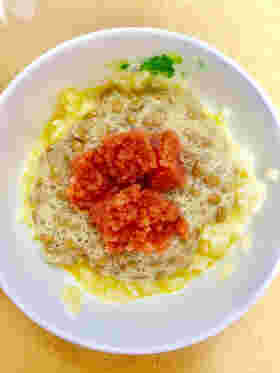 納豆明太子卵かけご飯のレシピ