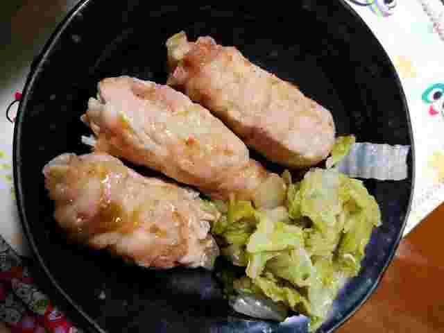 白菜とえのきの豚ロース巻