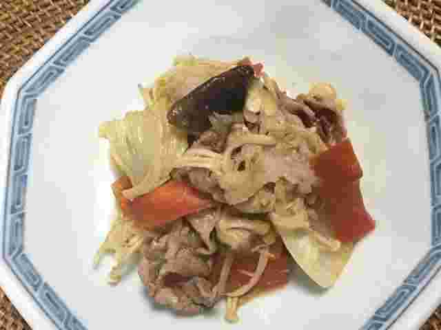 豚肉と白菜とえのきの甘味噌炒め
