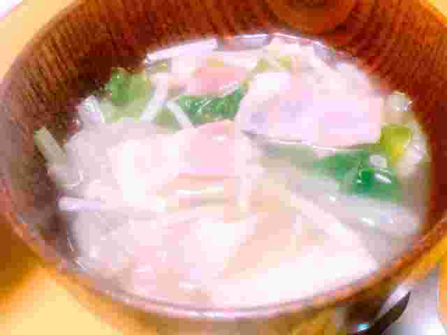白菜とえのきの生姜スープ