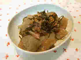 こんにゃくの塩昆布おかか和え