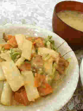 豚肉と白菜の卵チーズ中華炒め