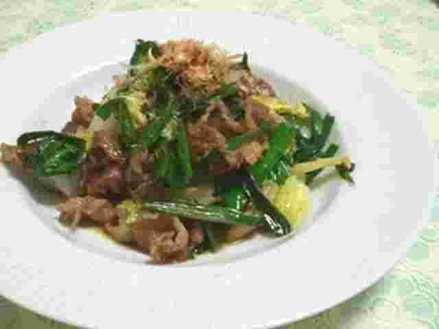 牛肉と白菜のポン酢炒めのレシピ