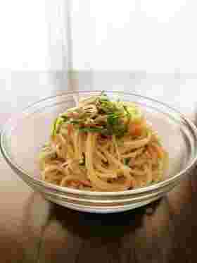 大葉と茗荷が香る明太子スパゲッティサラダ