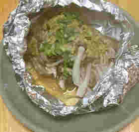 秋鮭のネギ味噌焼き