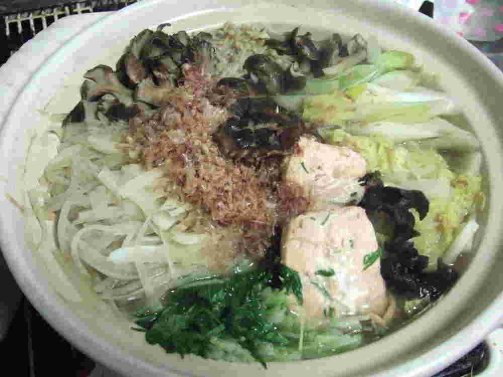 白菜としいたけの大根鍋
