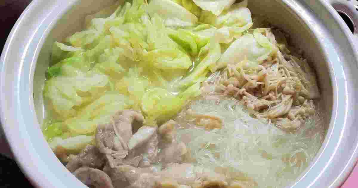 春雨入り鶏肉の寄せ鍋