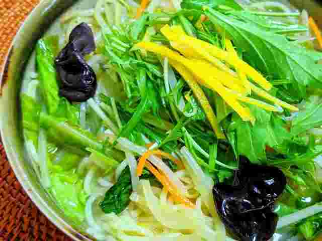 もやし入りゆず塩野菜ラーメンのレシピ