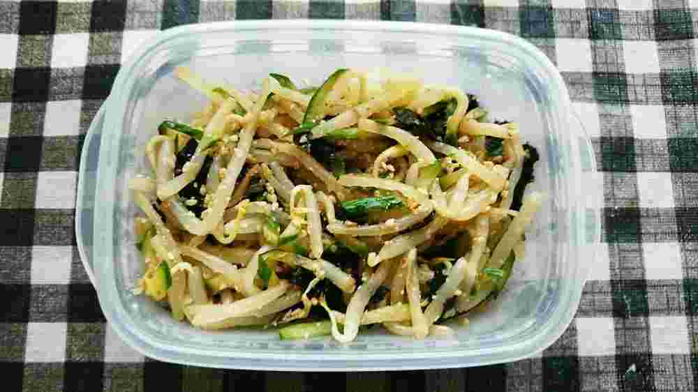 もやしときゅうりと海苔の中華サラダ作り置き