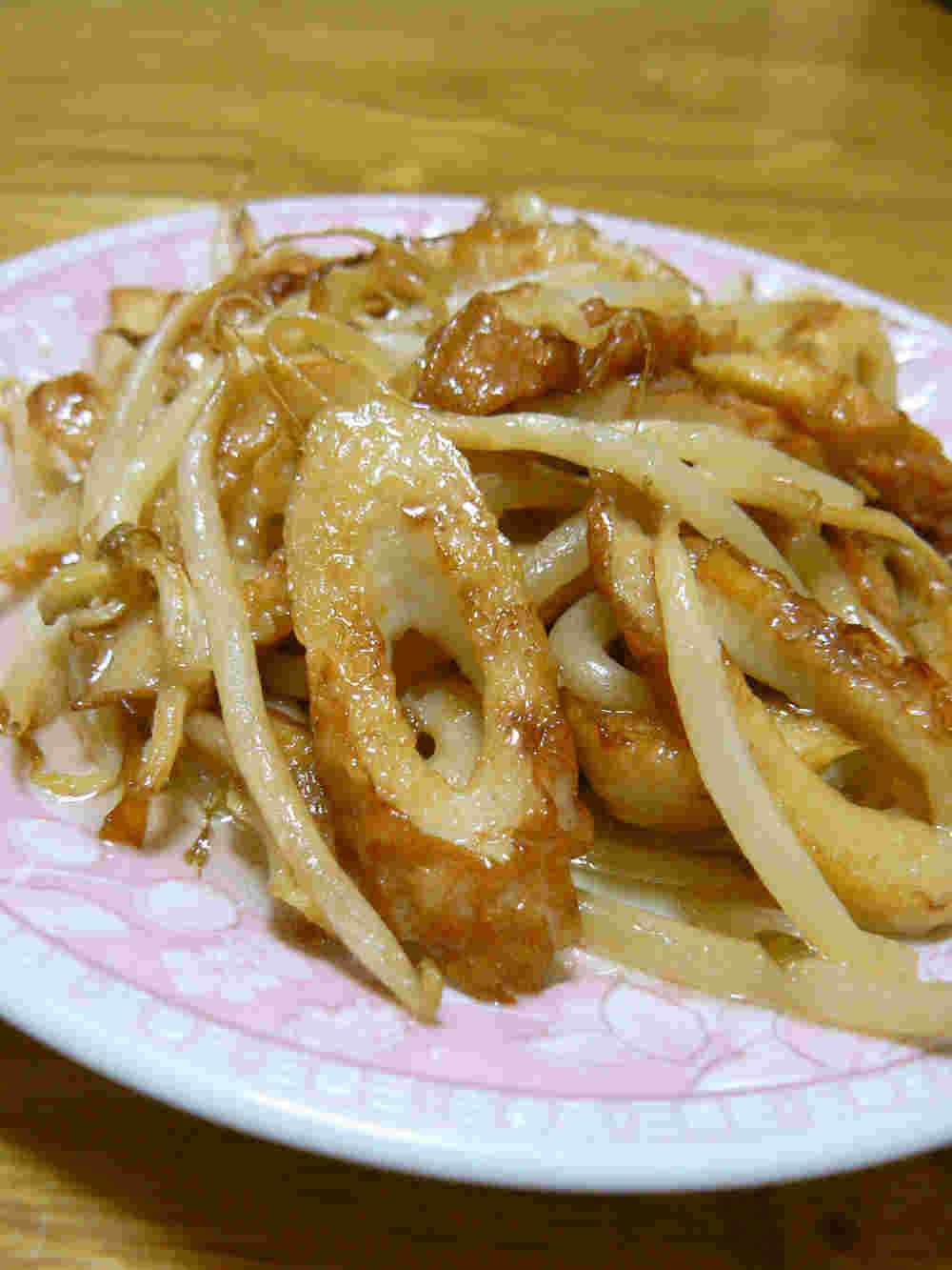 もやしとちくわのマヨ炒め