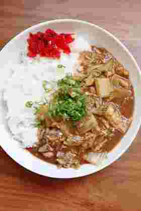 サバ缶と白菜のカレーライス