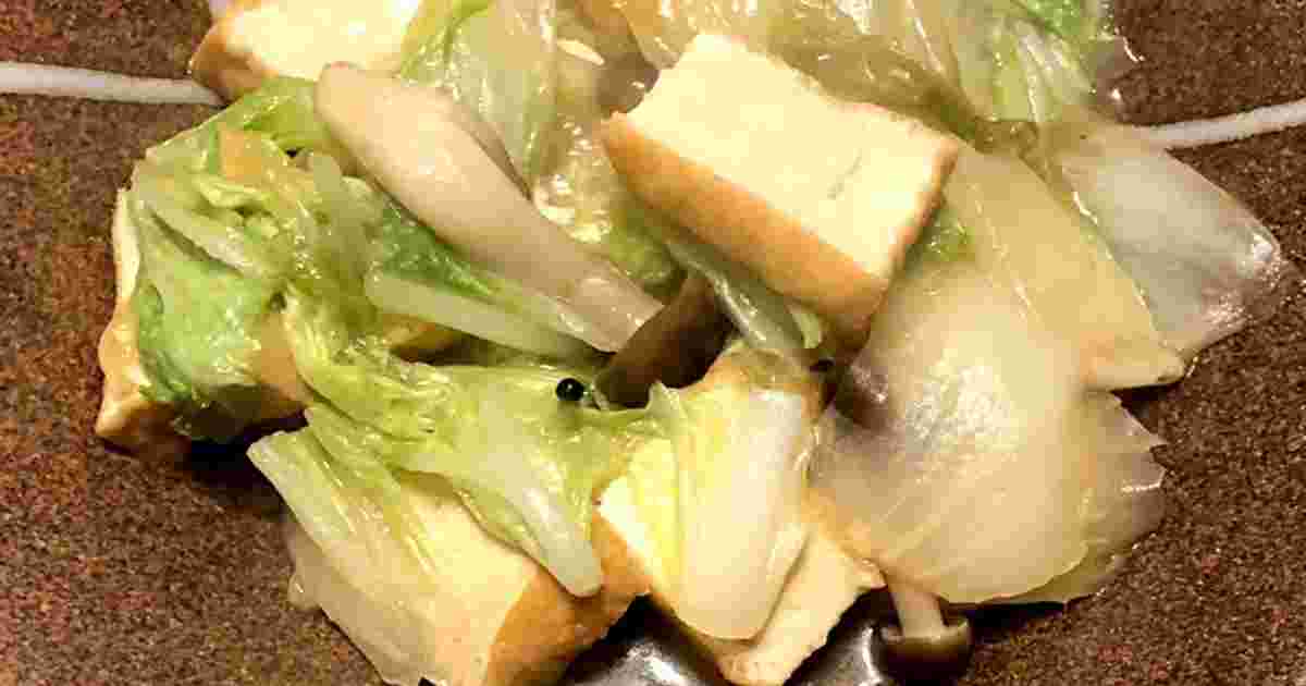 白菜と厚揚げの中華炒めのレシピ