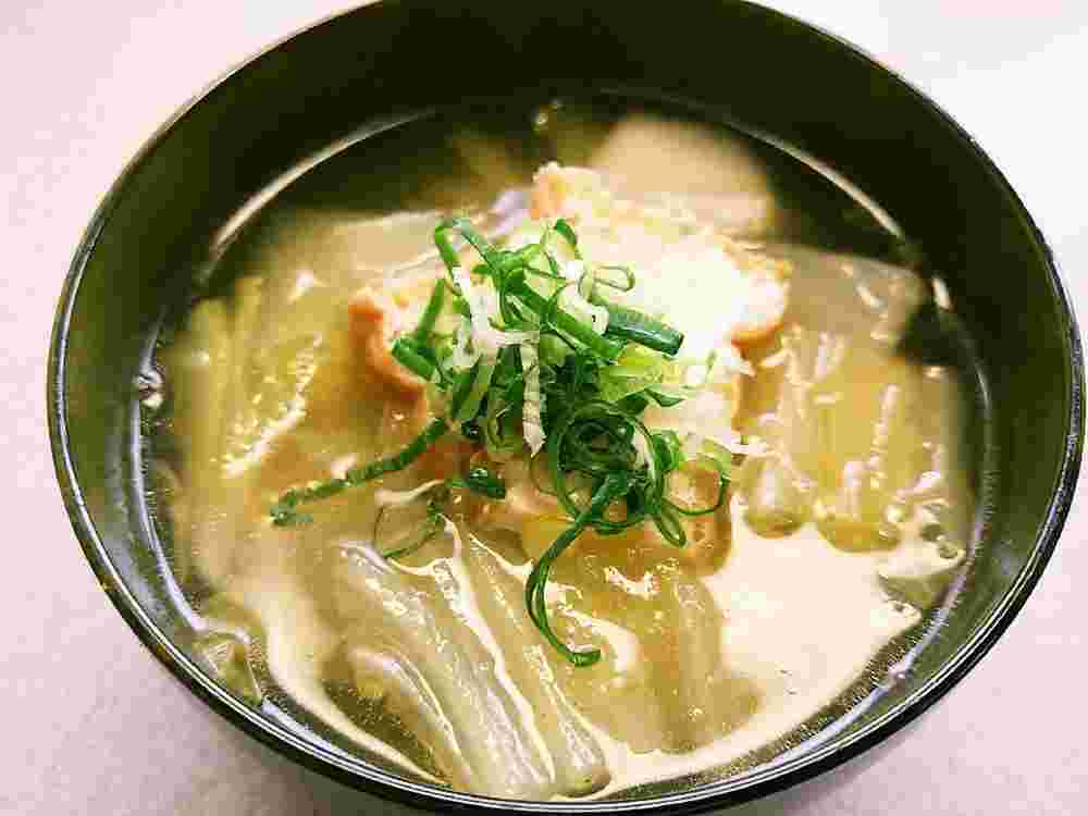 厚揚げと白菜の生姜スープのレシピ