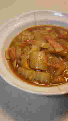 大根と白菜とベーコンのカレー