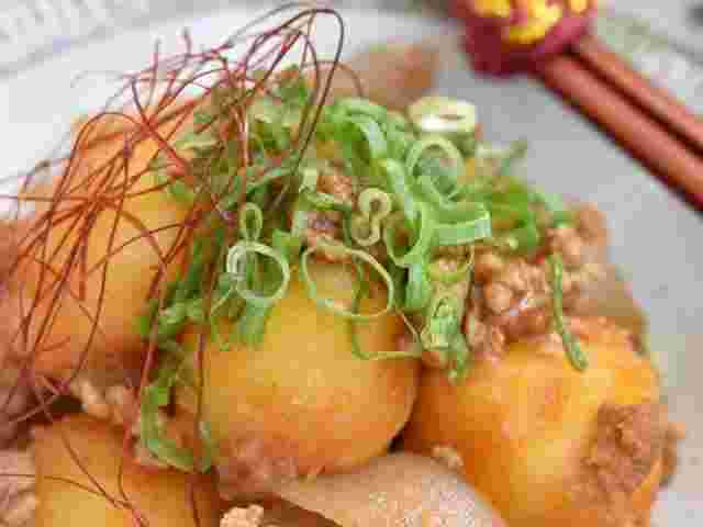 じゃがいもとこんにゃくのうま辛肉味噌のレシピ