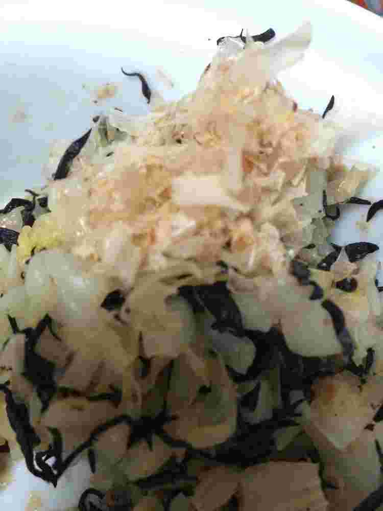古漬けのアレンジレシピで作る白菜とひじきのサラダ