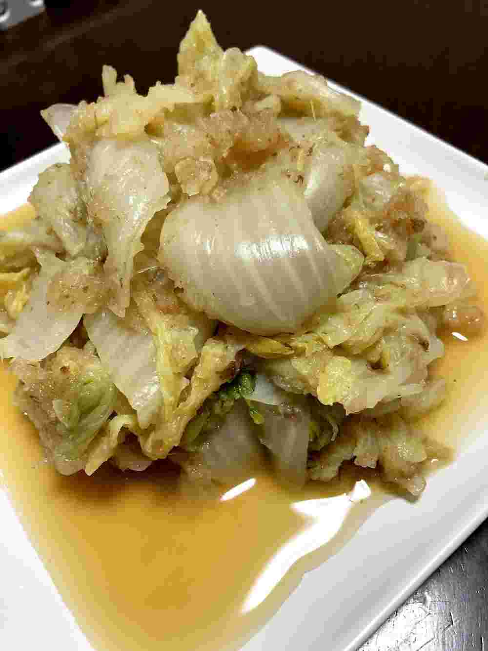 大根おろしの入った白菜のおひたし