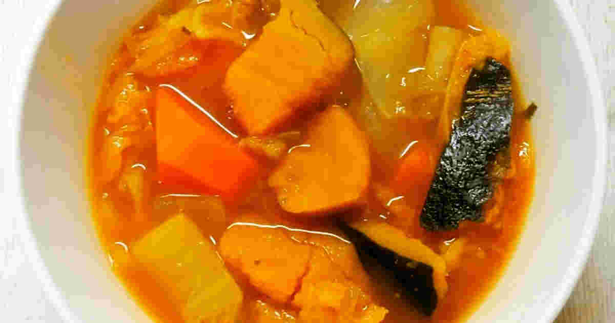 かぼちゃと白菜のカレー風味煮込み