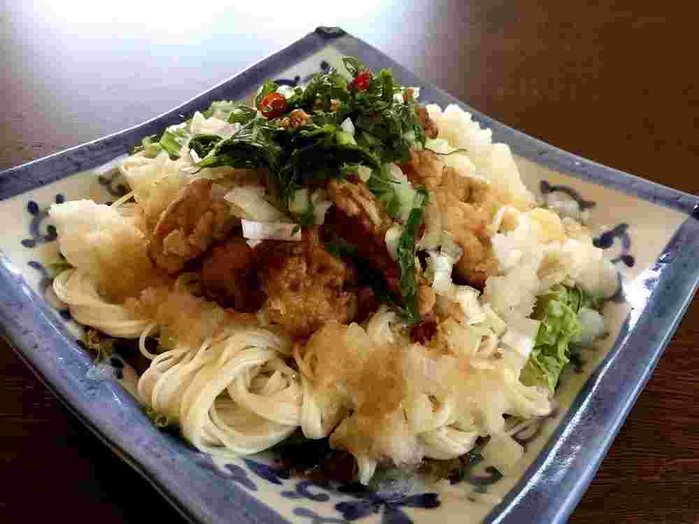 大根おろしの冷やし鶏唐そうめん