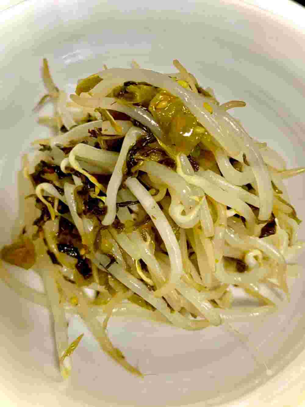 もやしと高菜の胡麻ポン酢和え