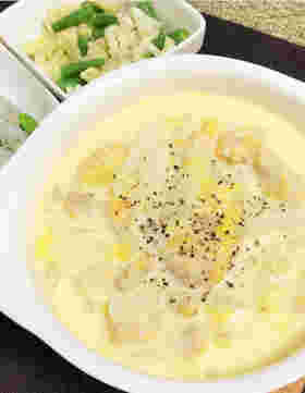白菜とりむね肉のチーズスープのレシピ