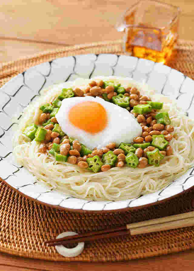 温玉ねばねばごま油そうめん