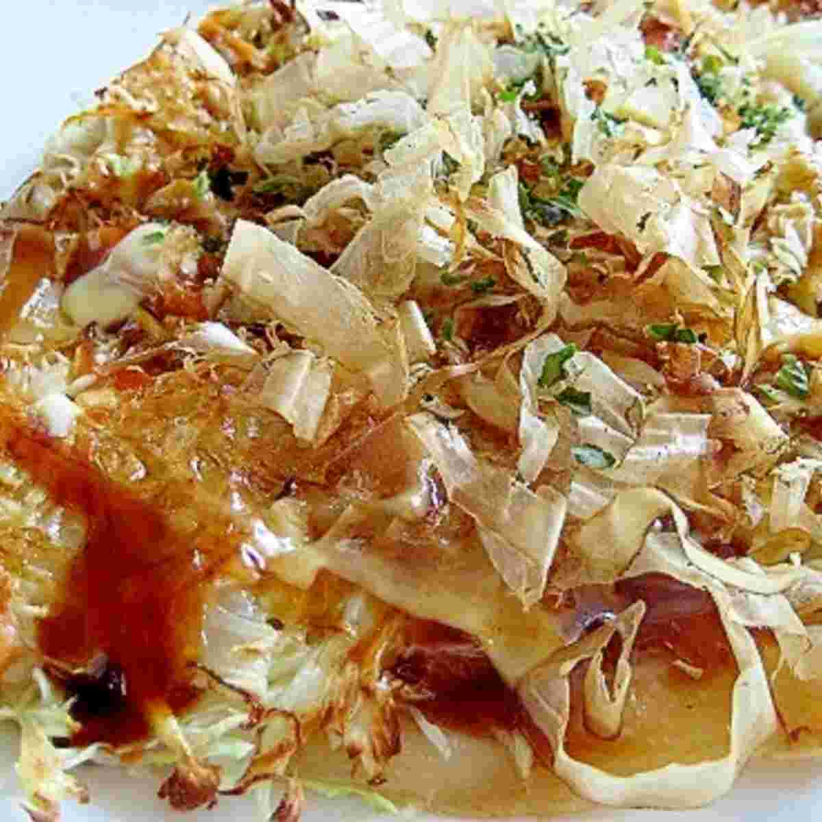 鮭＆明太子入りお好み焼き