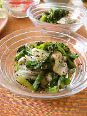 白菜とほうれん草を使ったレシピで作った胡麻和え
