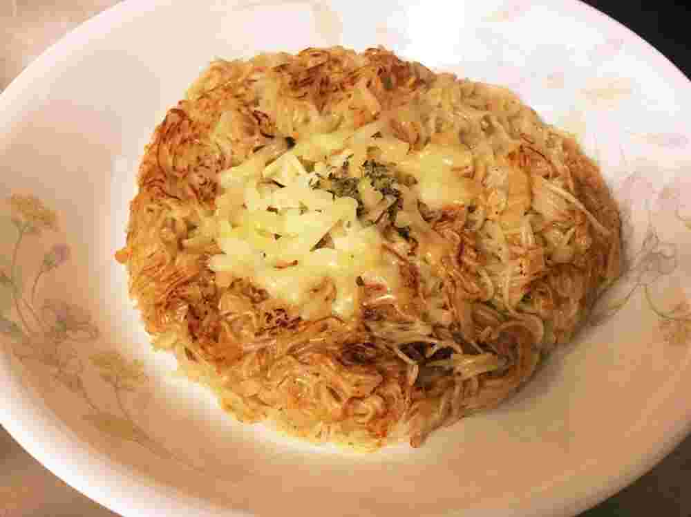 節約そうめんピザ