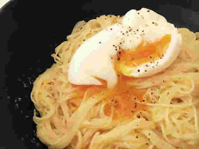 カルボナーラ風豆乳そうめん