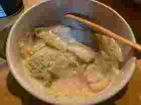 小麦粉を使った白菜の豆乳シチュー
