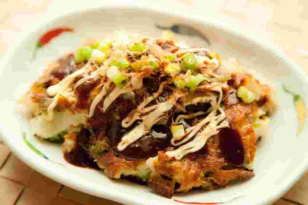 豆腐と白菜のお好み焼き